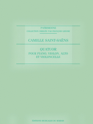Book cover for Saint Saens Teller Quatuor Piano Violin Viola & Cello Score/parts