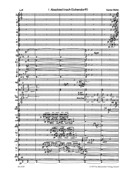 Waldmusik für Orchester und Soloinstrumente (1977)