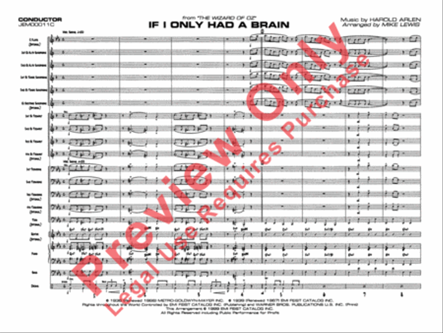 If I Only Had a Brain Jazz Ensemble scores gallery preview page 4