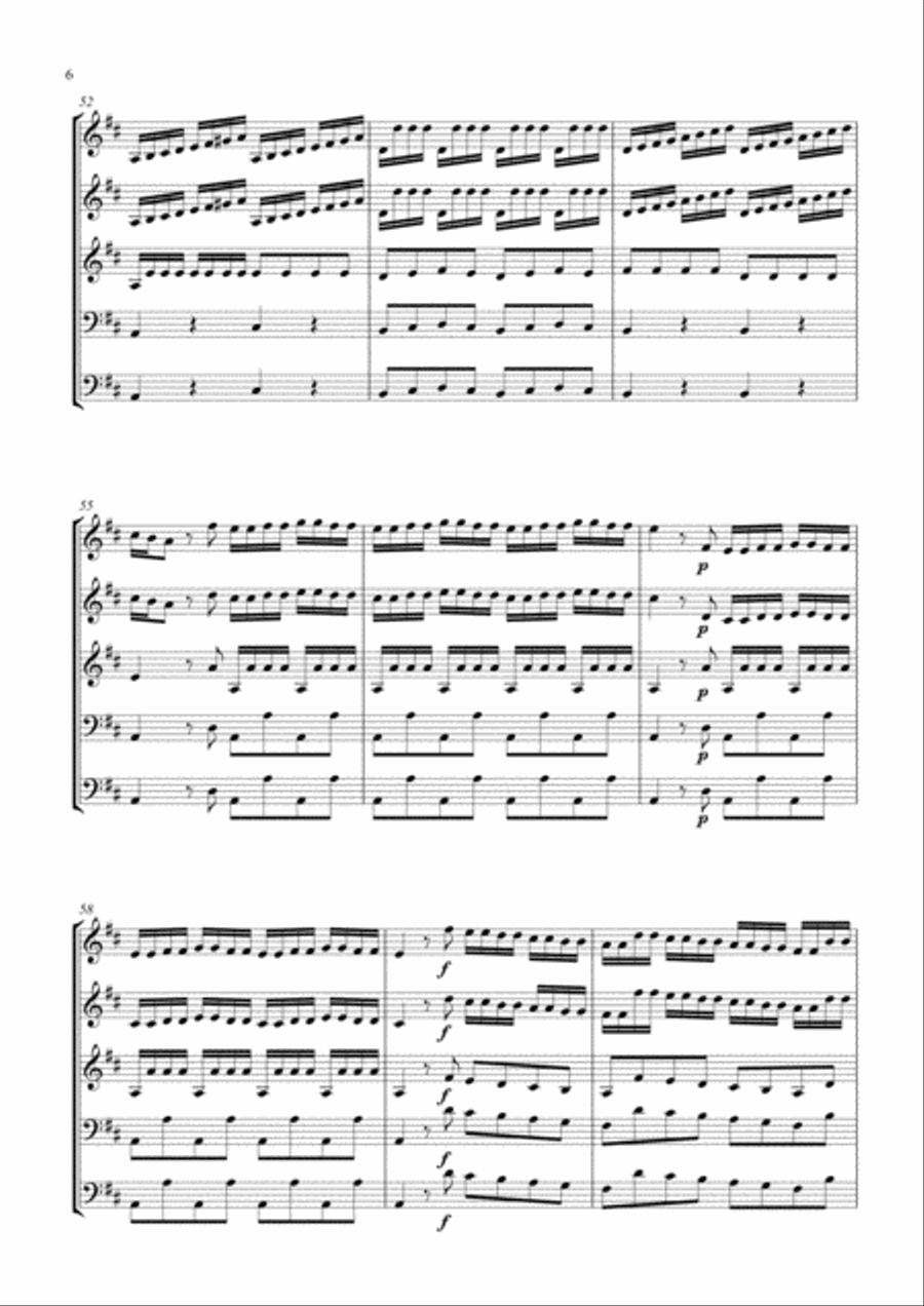 Vivaldi Sinfonia RV122 for String Orchestra without violas String Orchestra scores gallery preview page 6