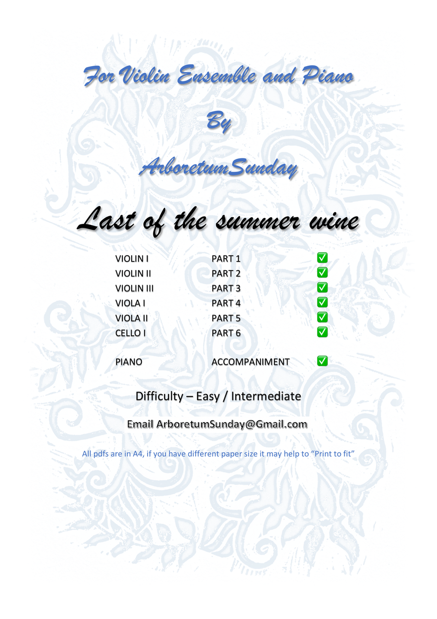 Last Of The Summer Wine Theme Small Ensemble scores gallery preview page 1