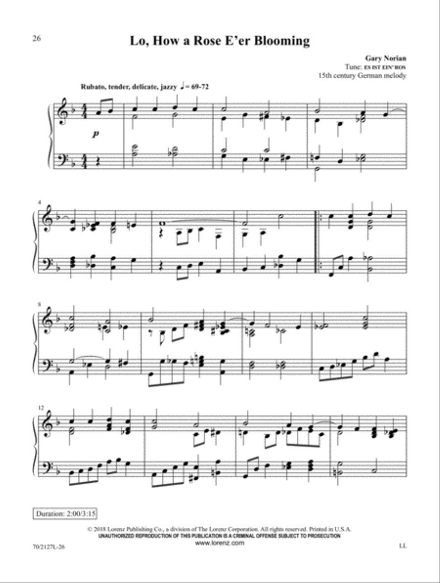 Tidings of Comfort and Jazz Piano Solo scores gallery preview page 6