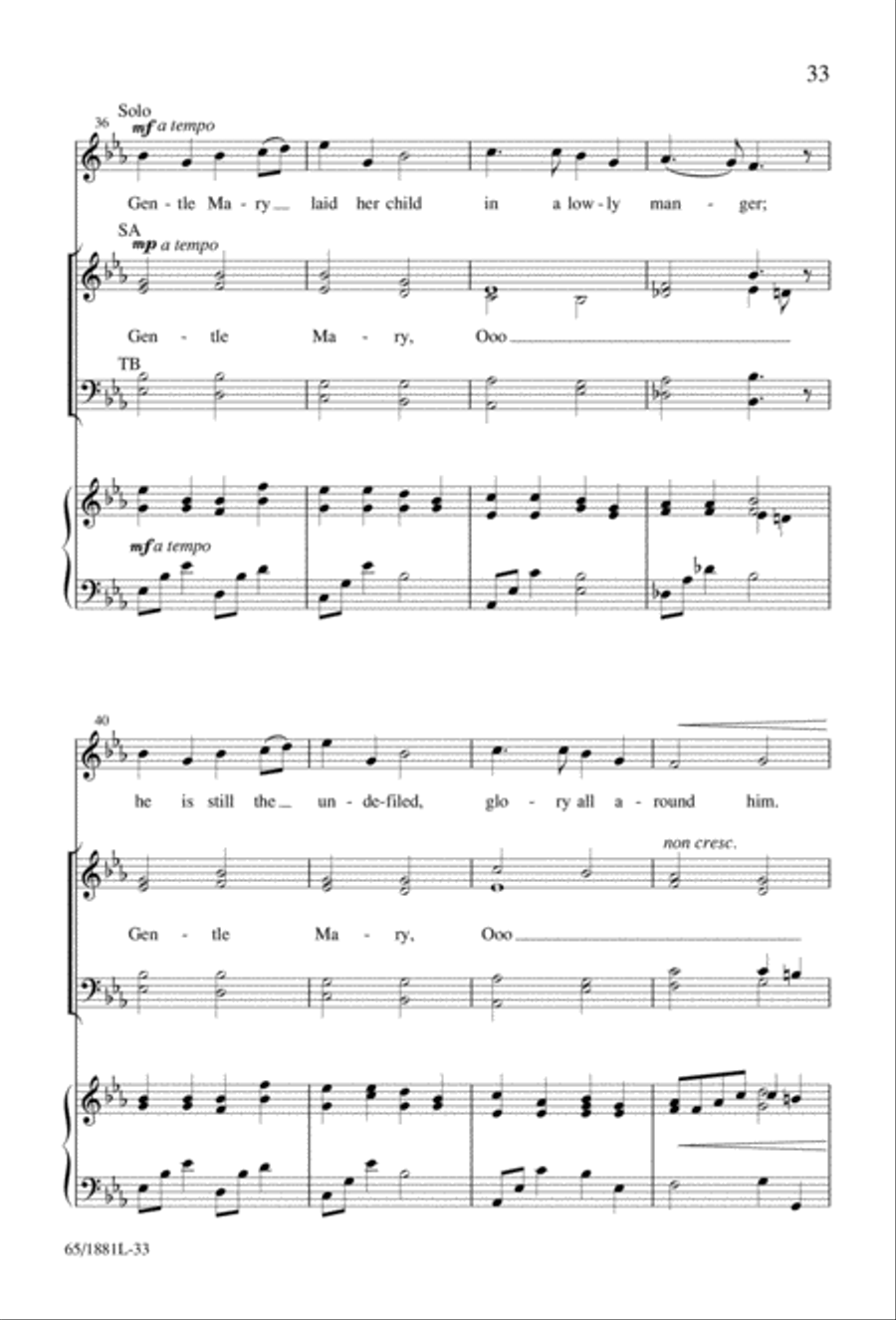 A Very Special Night A Very Special Night Unison Choir scores gallery preview page 35