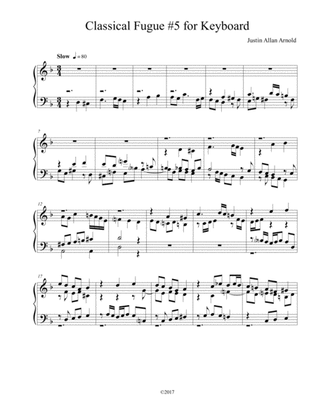Classical Fugue #5 for Keyboard