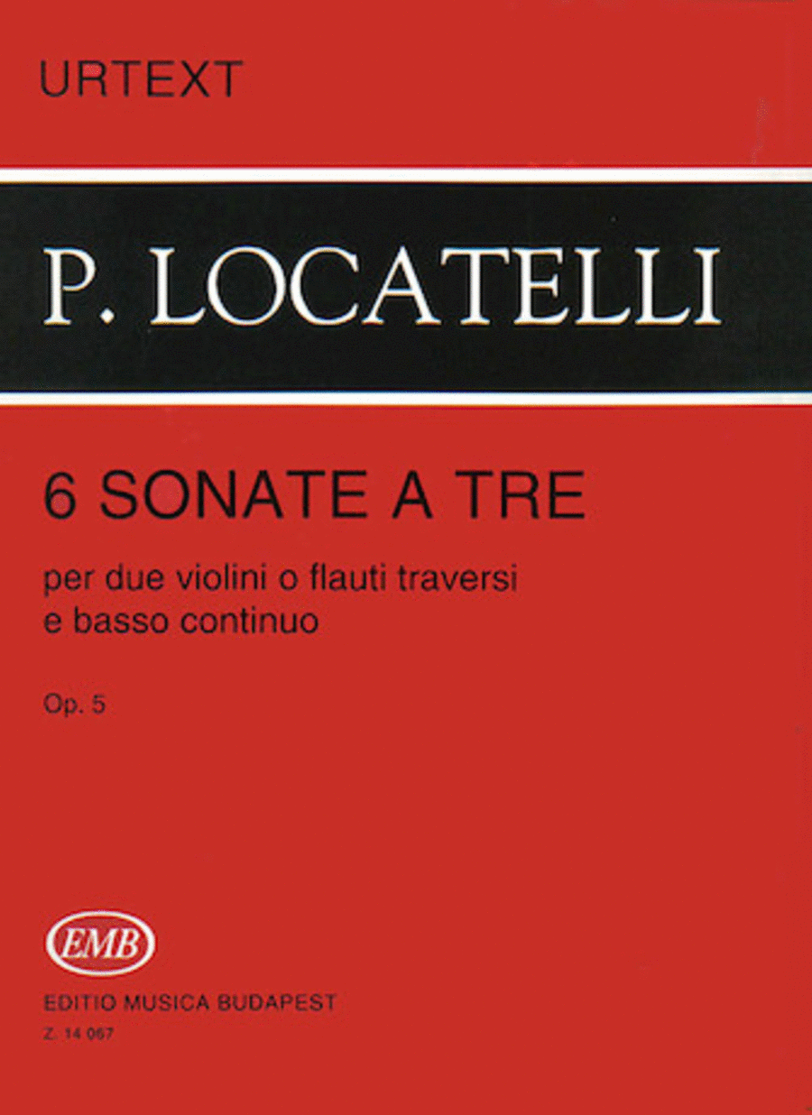 6 Sonatas à tre per due violini o flauti traversi e basso continuo, Op. 5