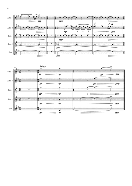 Notturno, Opus 54 No. 4 (Saxophone Quintet) image number null