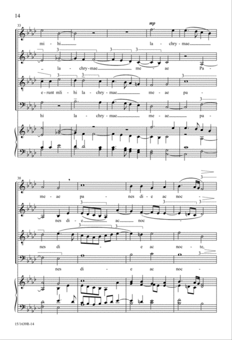 Motet Psalm 42 4-Part scores gallery preview page 15