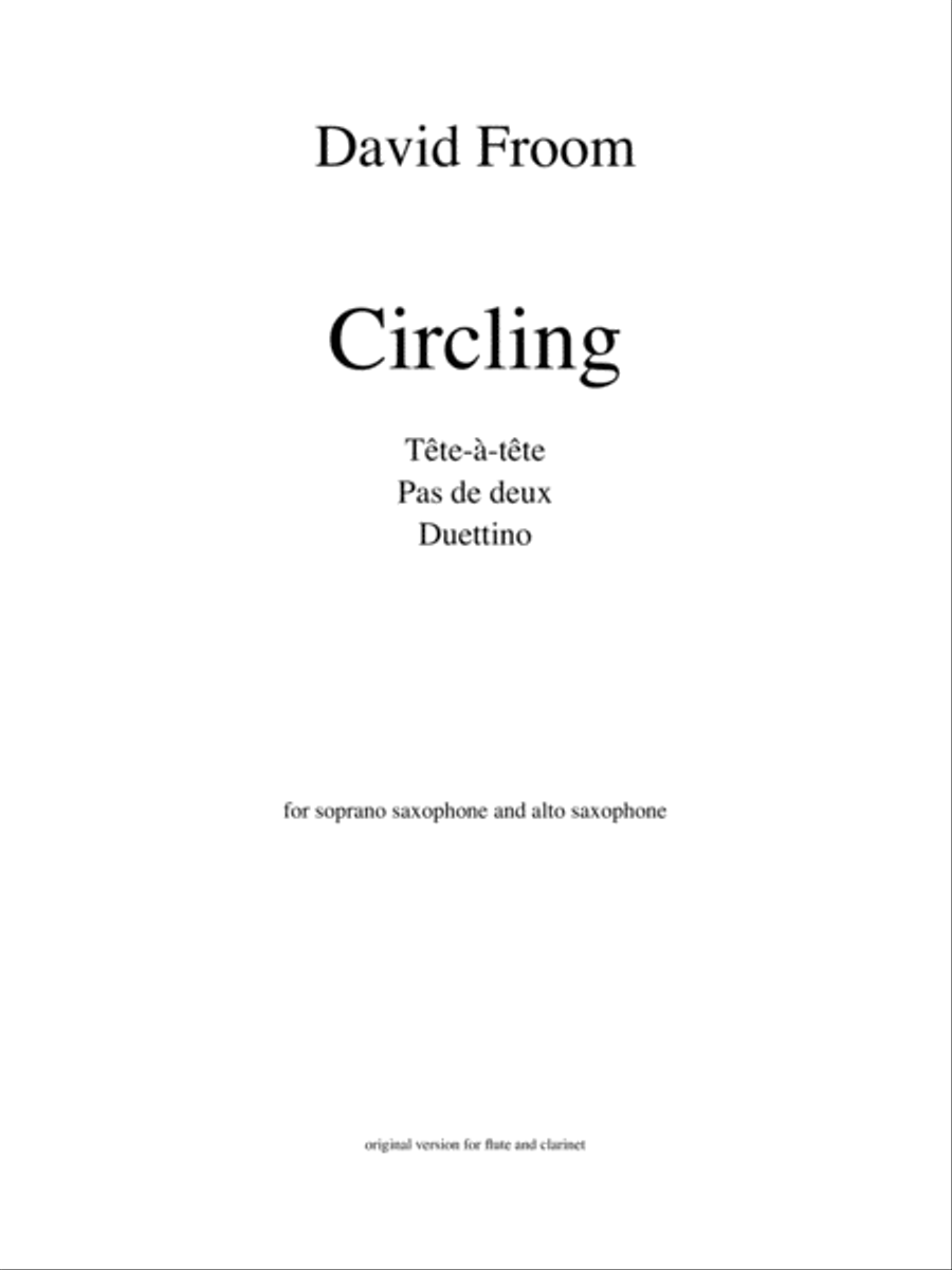 [Froom] Circling (Soprano and Alto Saxophones) Woodwind Duet scores gallery preview page 3