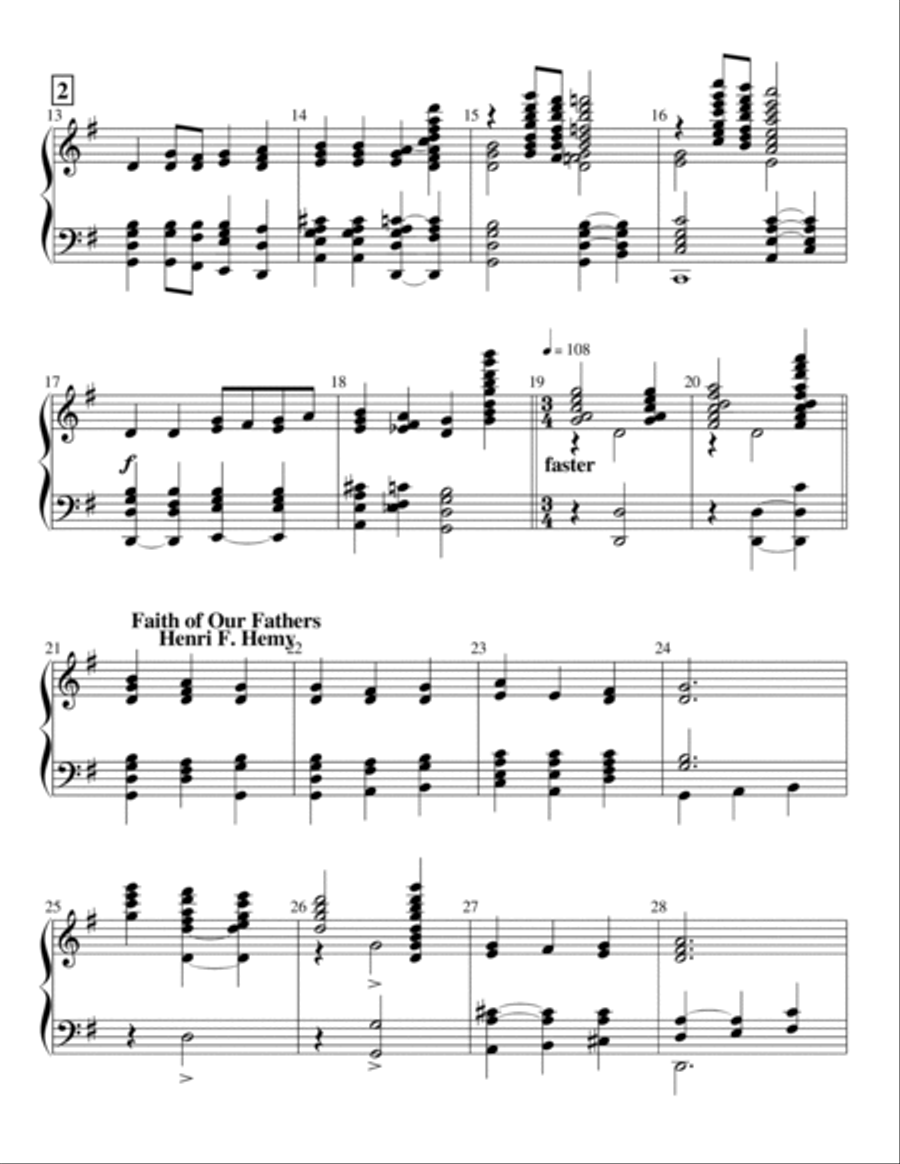 Faith in God Medley Handbell Choir scores gallery preview page 2