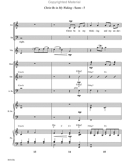 Christ Be in My Waking - Instrumental Ensemble Score and Parts image number null