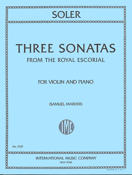 Padre Antonio Soler: Three Sonatas