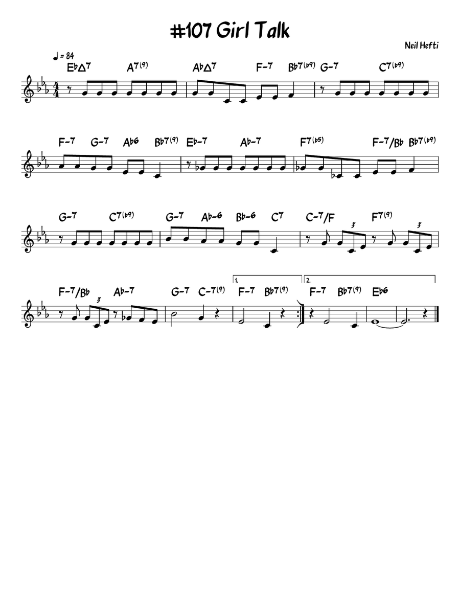 Girl Talk Piano scores gallery preview page 1