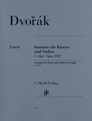 Book cover for Sonatina for Piano and Violin G Major Op. 100