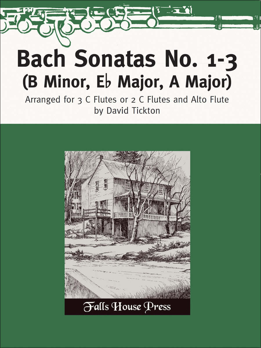 Bach Sonatas No. 1-3 Flute Trio scores gallery preview page 1