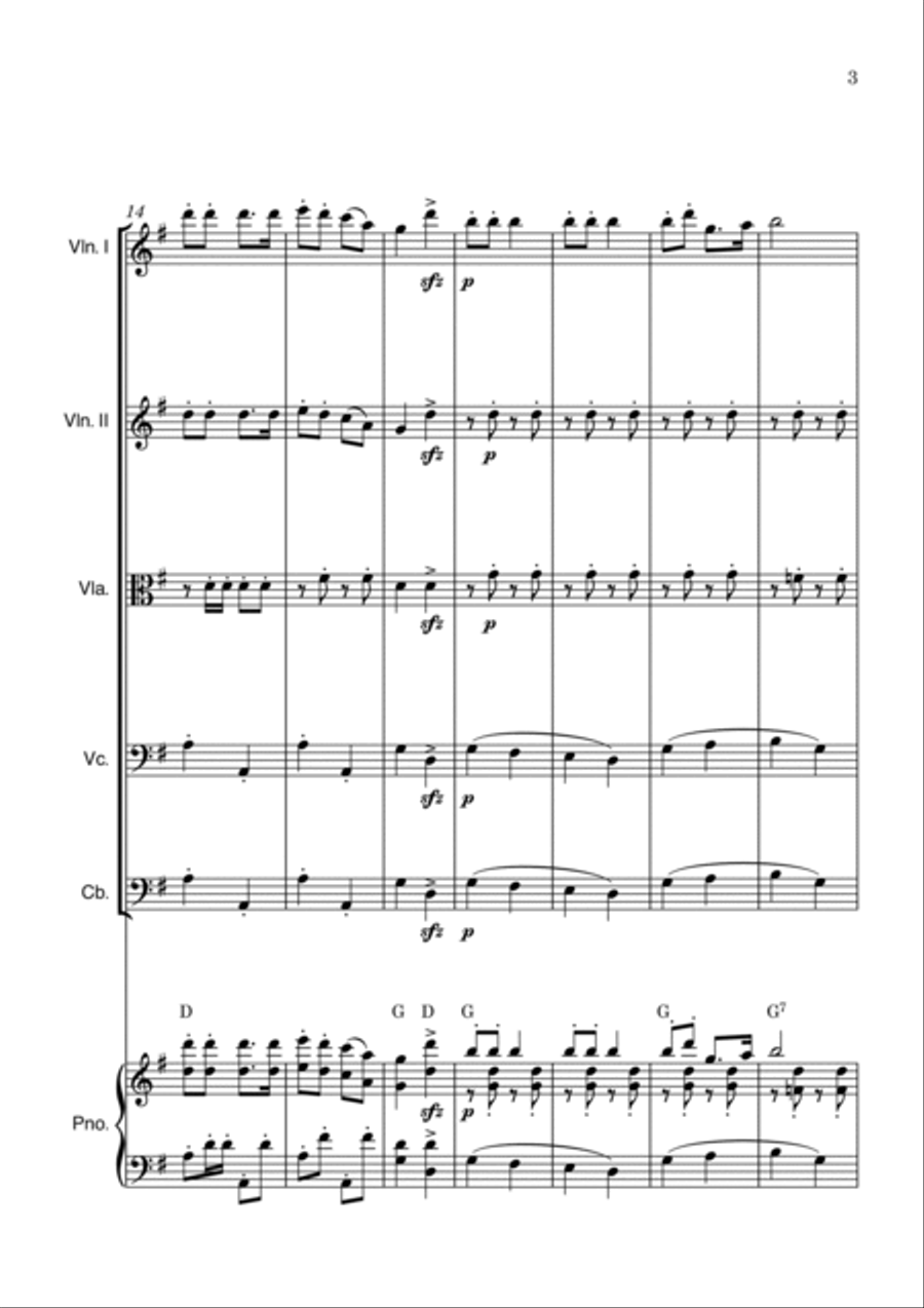 Jingle Bells String Quintet scores gallery preview page 3