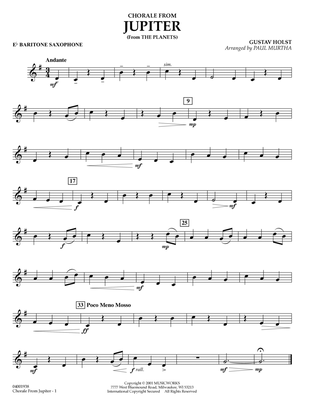 Chorale from Jupiter - Eb Baritone Saxophone