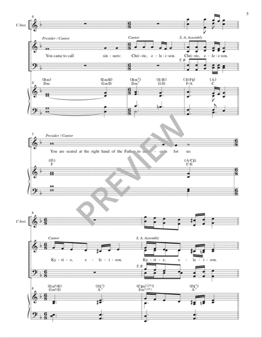 Storrington Mass (Full Score) 4-Part scores gallery preview page 6