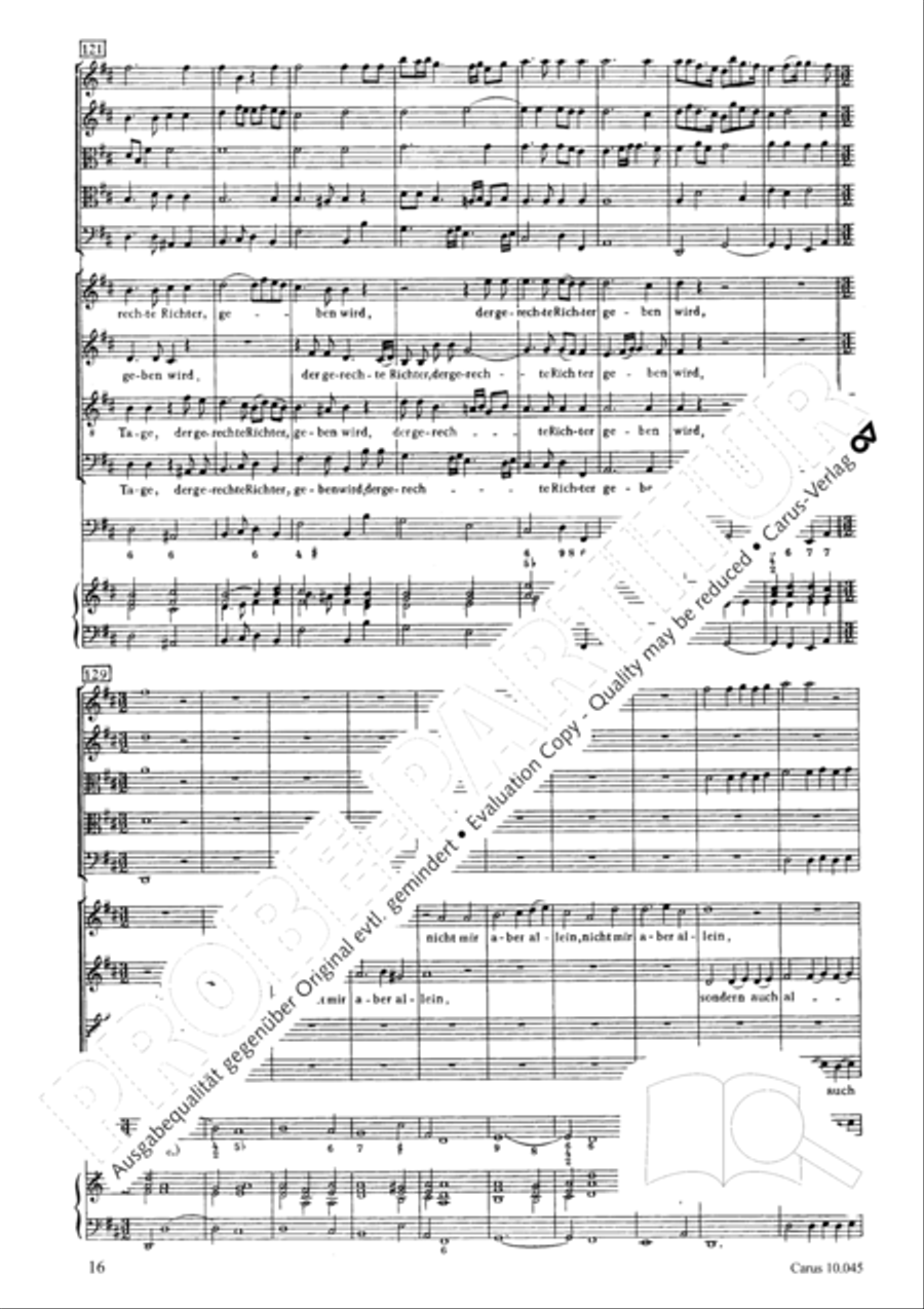 Die Zeit meines Abschieds ist vorhanden 4-Part scores gallery preview page 17