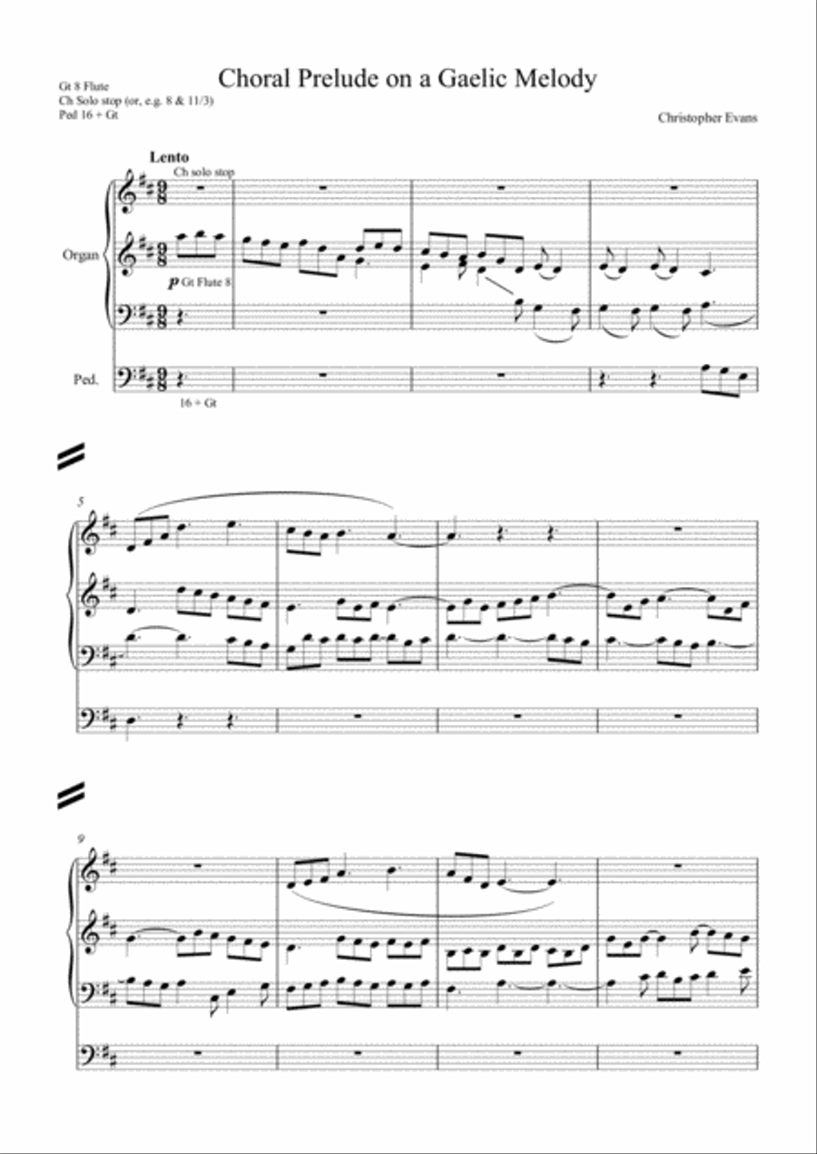 Prelude on a Gaelic Melody (Morning Has Broken) for Organ