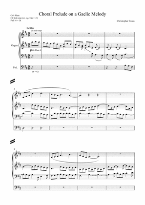 Prelude on a Gaelic Melody (Morning Has Broken) for Organ