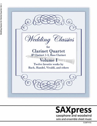 Wedding Classics for Clarinet Quartet