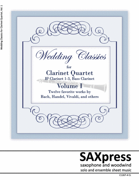 Wedding Classics for Clarinet Quartet image number null
