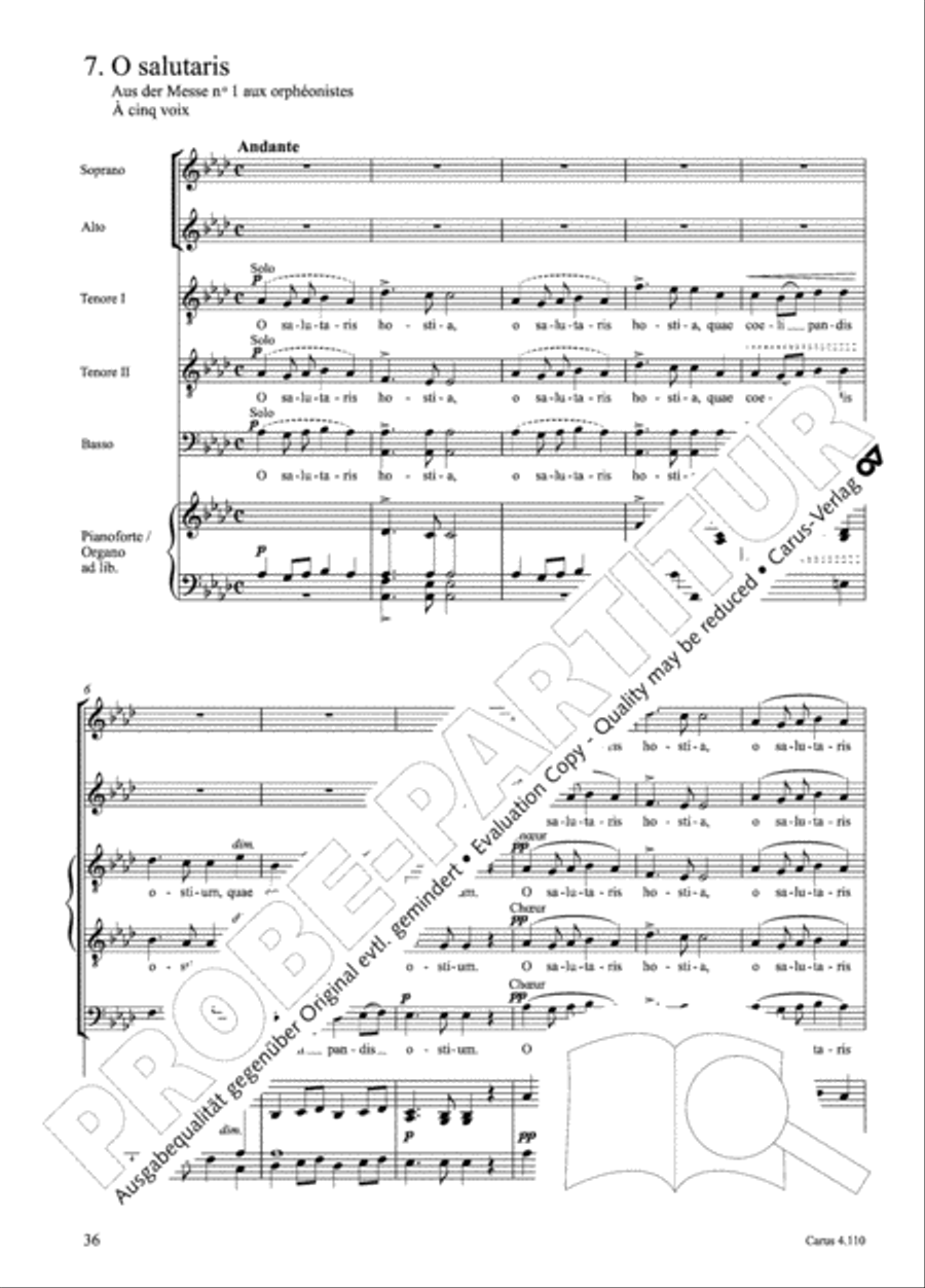 20 Latin Motets (Chants sacres latin/ 20 latein. Motetten) 4-Part scores gallery preview page 37