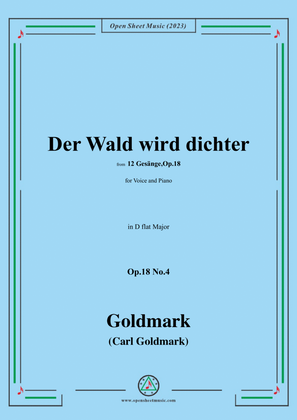 C. Goldmark-Der Wald wird dichter,Op.18 No.4,in D flat Major
