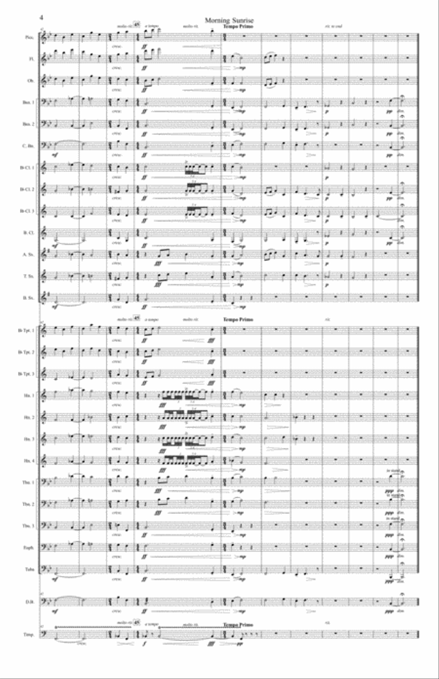 Morning Sunrise (Score and Parts) Concert Band scores gallery preview page 6