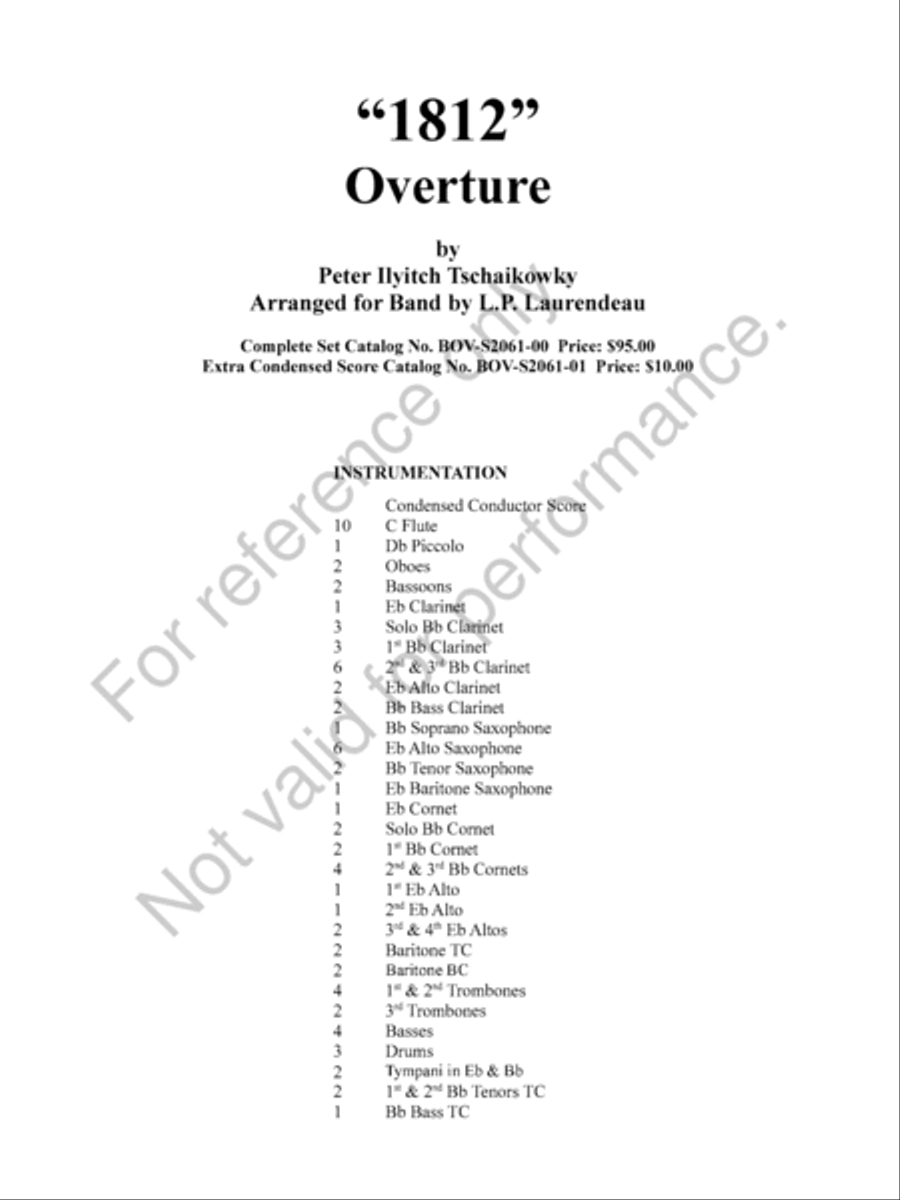 1812 Concert Band scores gallery preview page 2