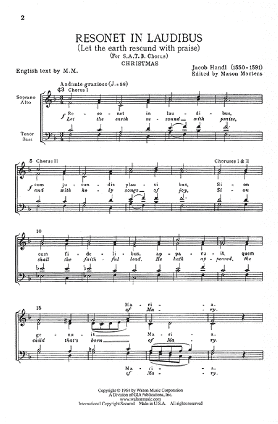 Resonet in laudibus 4-Part scores gallery preview page 2