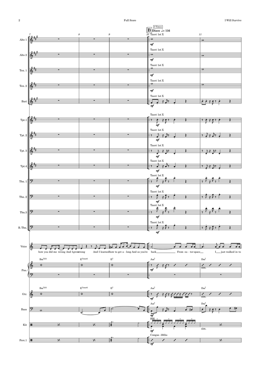 I Will Survive Jazz Ensemble scores gallery preview page 2