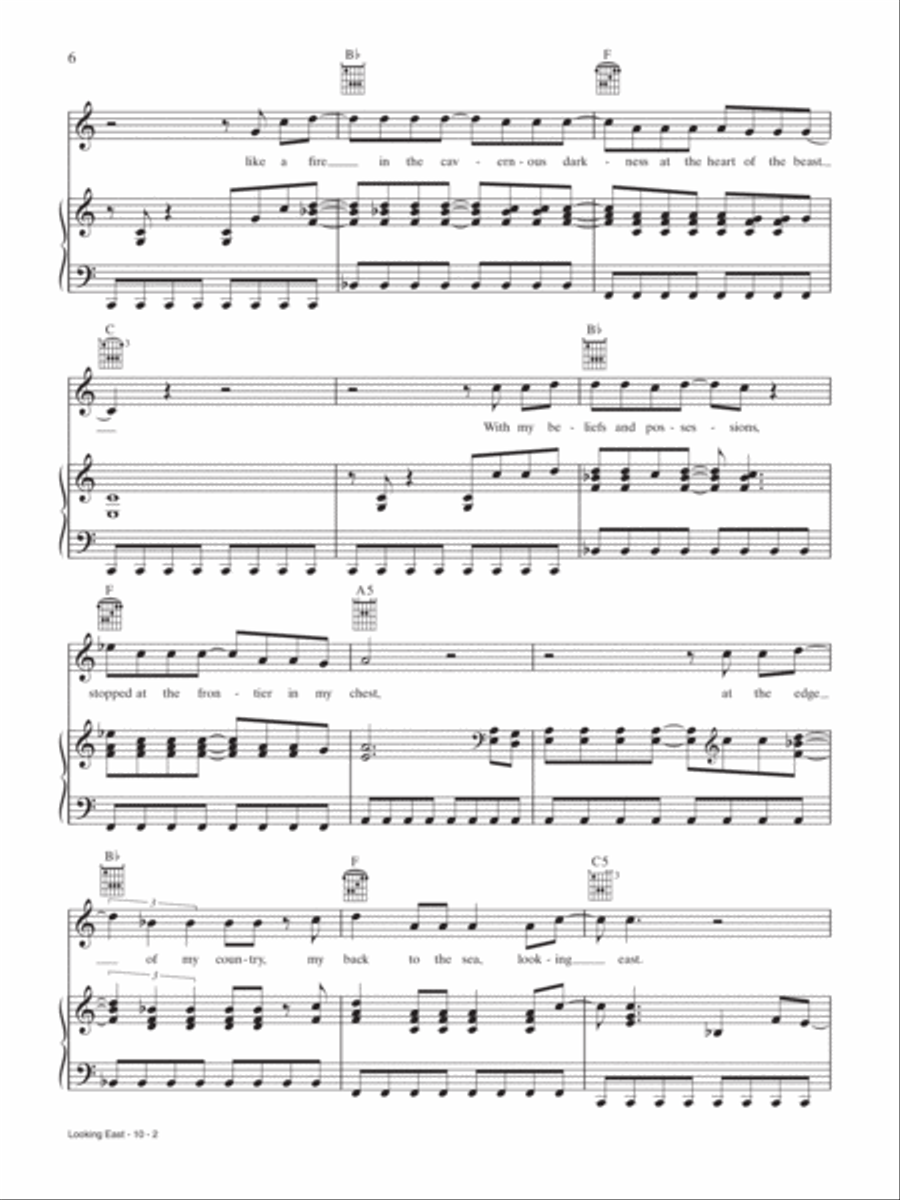 Looking East Looking East Piano, Vocal, Guitar scores gallery preview page 2
