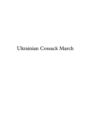 Ukrainian Cossack March - Yevhen Adamtsevych