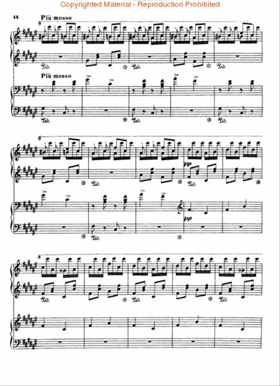 Hungarian Rhapsody No. 2 (set) Piano Duet scores gallery preview page 3