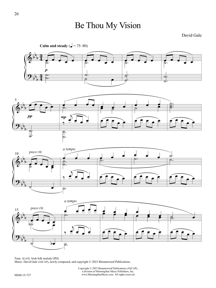 Be Thou My Vision Piano Solo scores gallery preview page 1