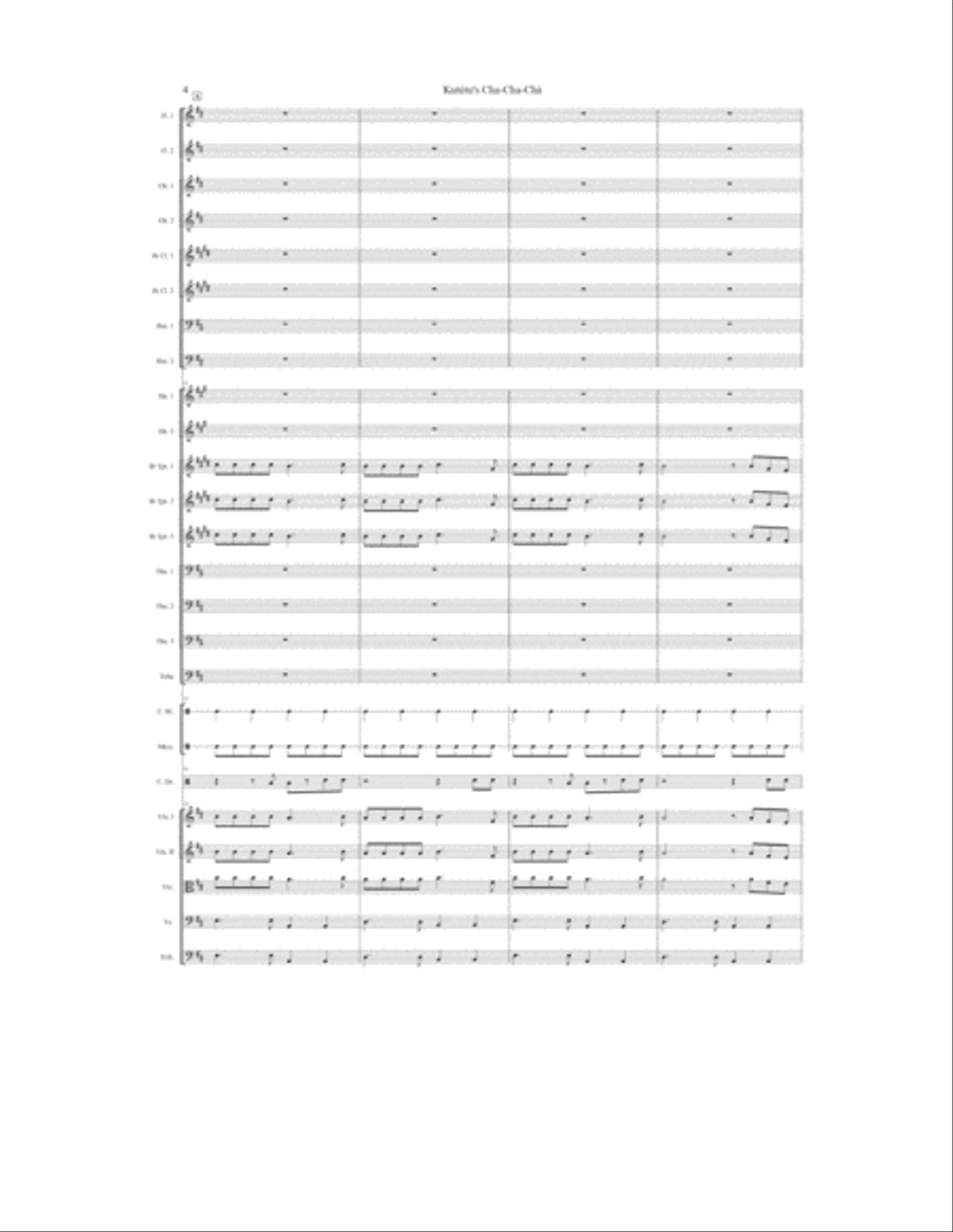 Kutútu's Cha-Cha-Chá Full Orchestra scores gallery preview page 5