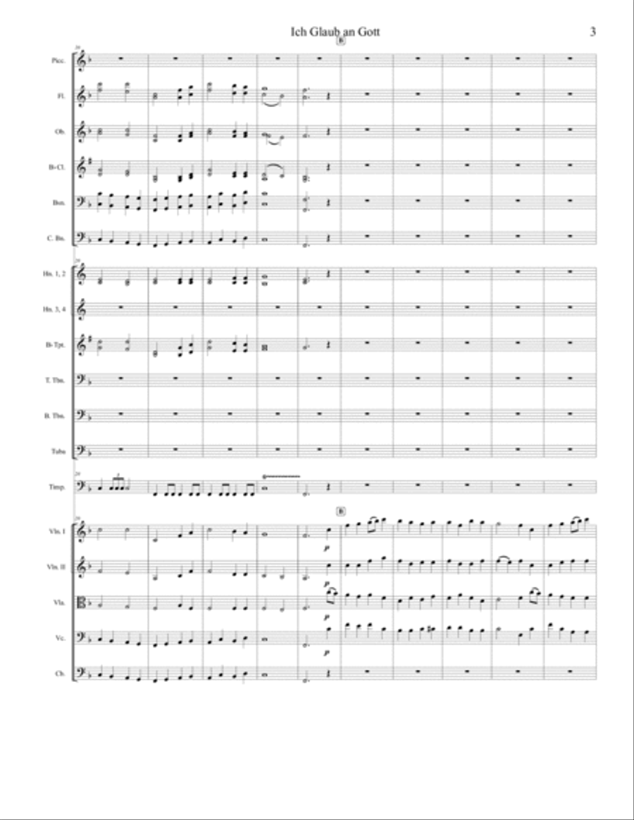 Ich Glaub an Gott Full Orchestra scores gallery preview page 5