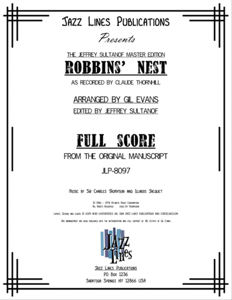 Robbins' Nest Big Band scores gallery preview page 1