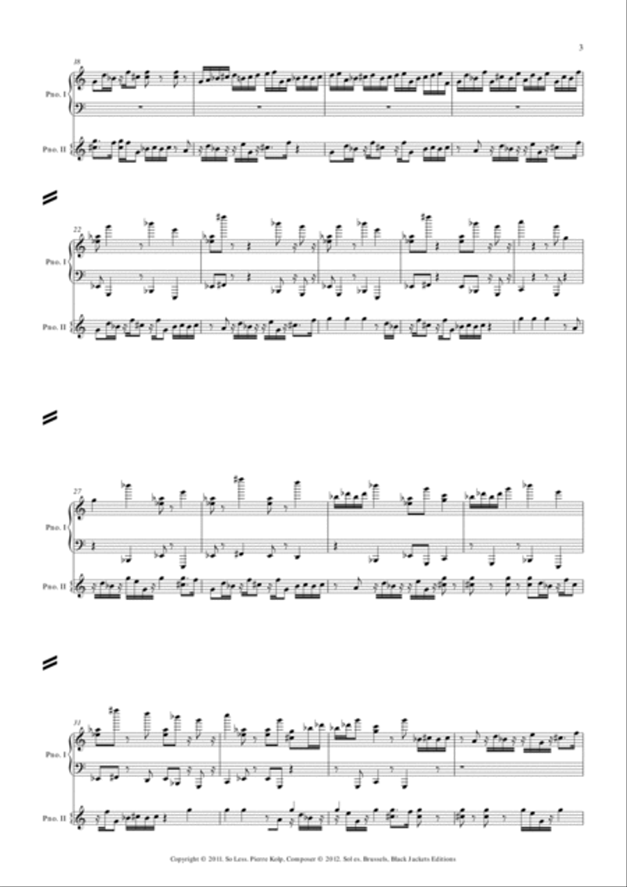 So less (2 pianos) So less (2 pianos) Piano scores gallery preview page 3