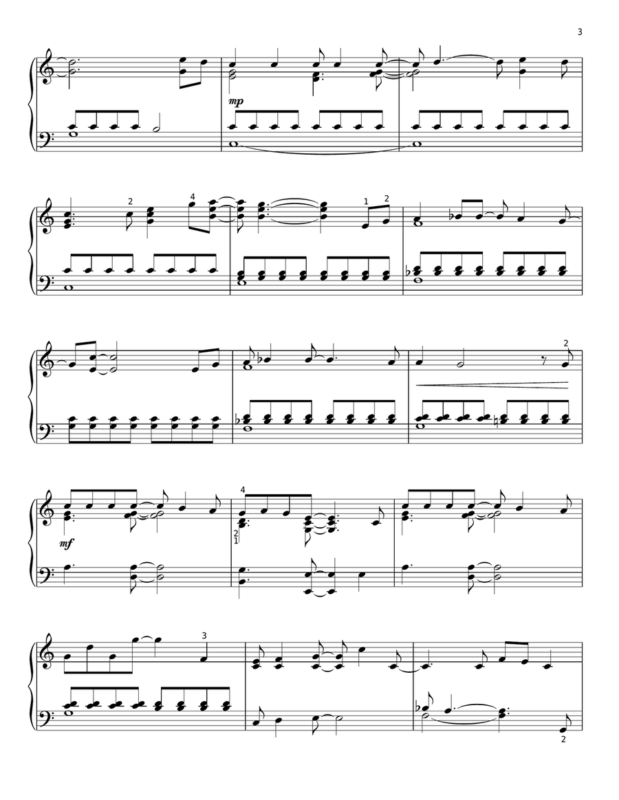 The Wizard And I (from Wicked) Piano Solo scores gallery preview page 3