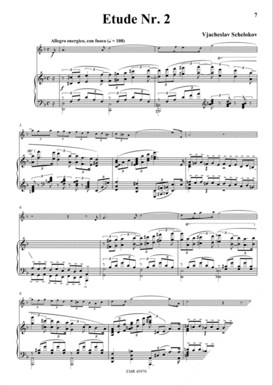 Etude No. 1 + 2 Piano Accompaniment scores gallery preview page 5