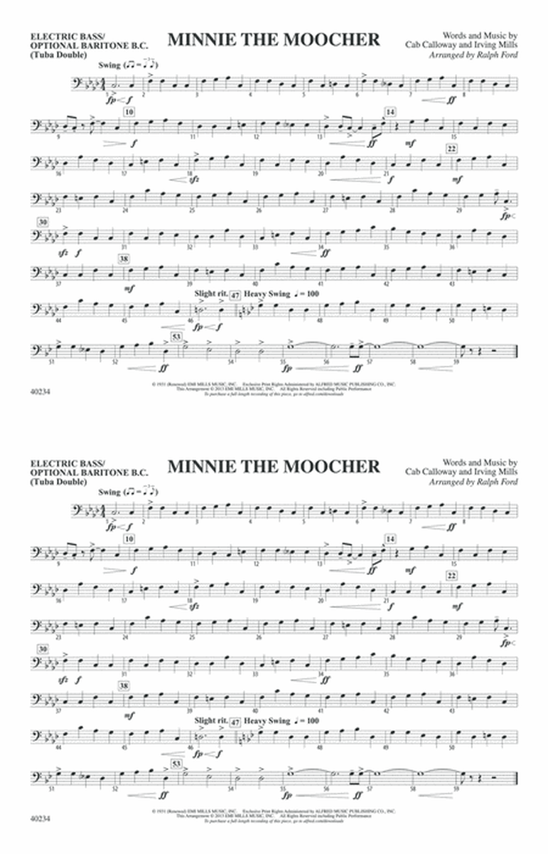 Minnie the Moocher: Electric Bass