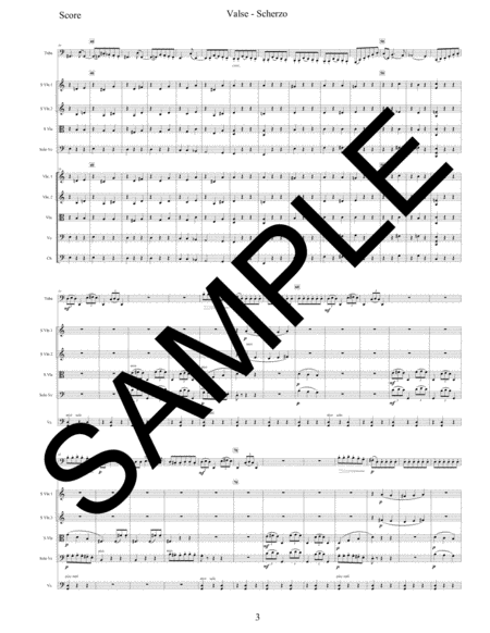 Valse-Scherzo for Tuba Soloist, String Quartet, and String Orchestra image number null