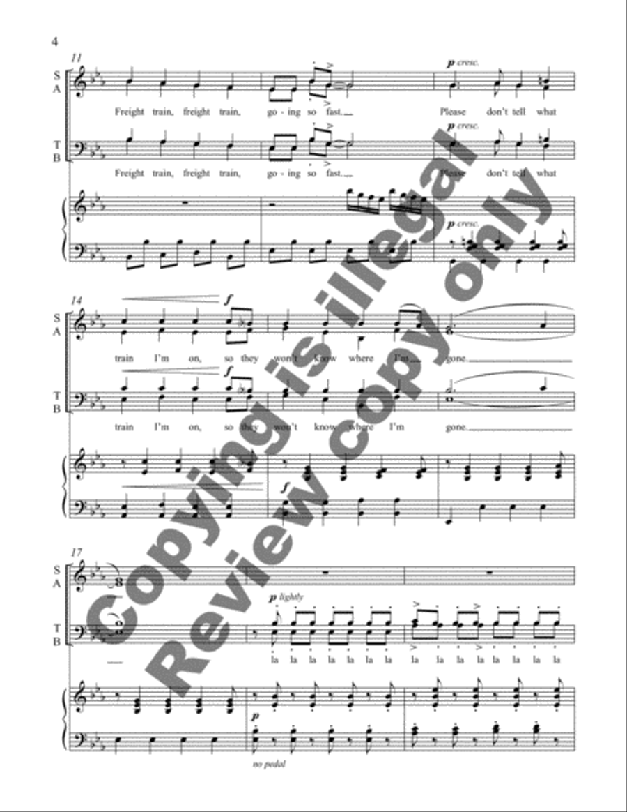 Freight Train Freight Train 4-Part scores gallery preview page 4
