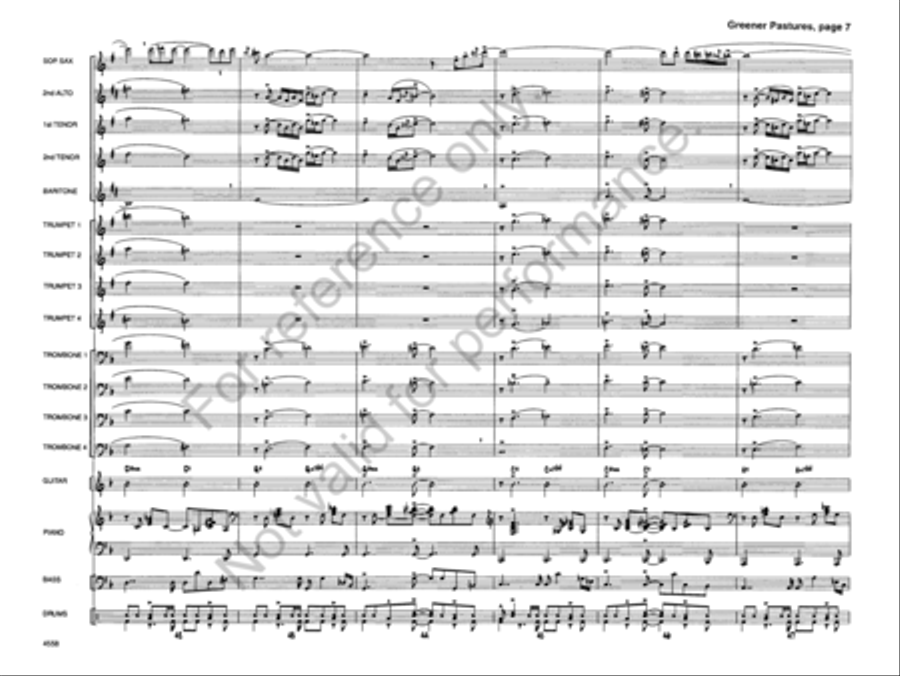 Greener Pastures Greener Pastures Jazz Ensemble scores gallery preview page 8