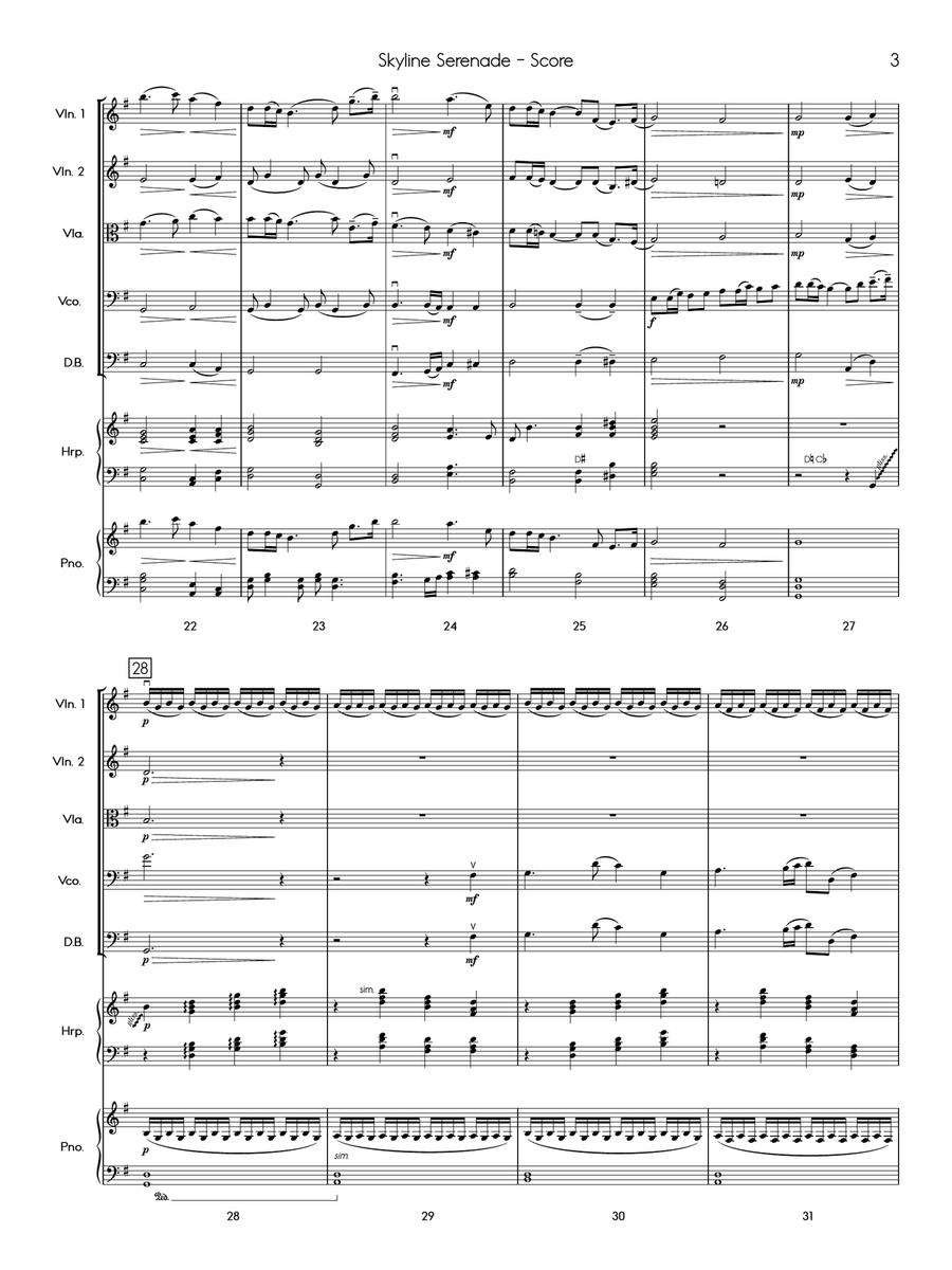 Skyline Serenade String Orchestra scores gallery preview page 4
