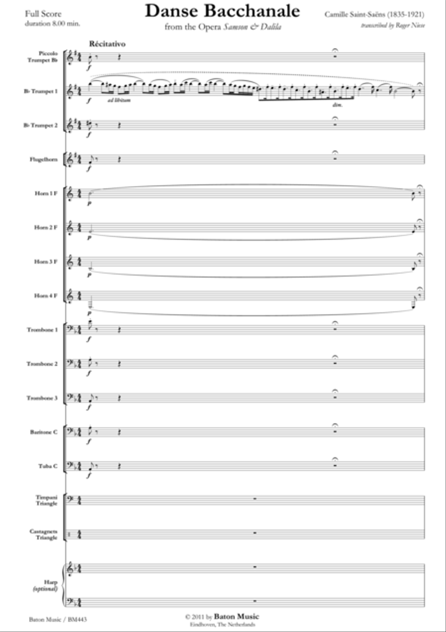 Danse Bacchanale Baritone Horn scores gallery preview page 2