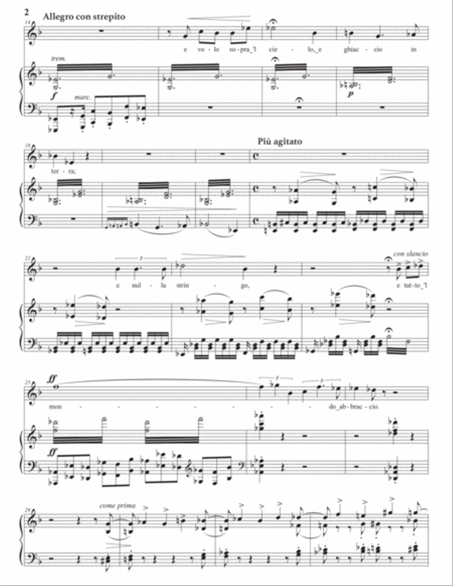 LISZT: Pace non trovo, S. 270 (first version, transposed to F major) Voice scores gallery preview page 3