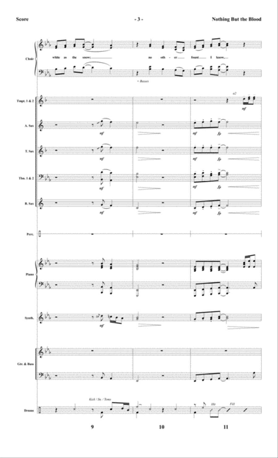 Nothing But the Blood - Instrumental Ensemble Score and Parts Choir scores gallery preview page 5